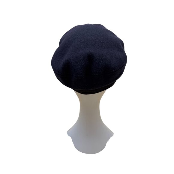 Vintage Greek Fisherman Cap Navy Wool & Cotton Braided Trim One Size - Picture 3 of 8